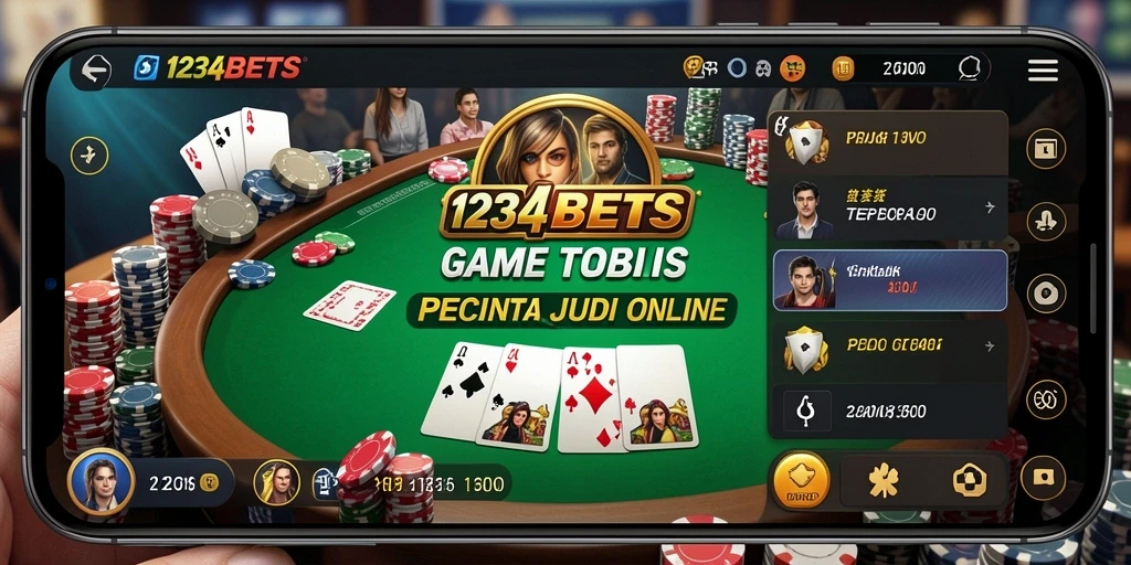 Tampilan gameplay Poker yang seru dan mengasyikkan dari 1234BETS.