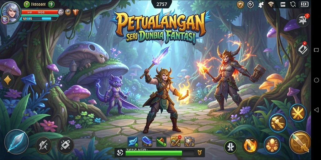 Tampilan gameplay yang menarik dan mendebarkan di 2757.