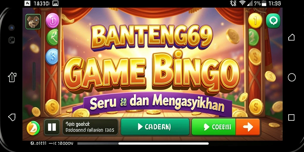 Screenshot gameplay BANTENG69 dengan tampilan Bingo yang menarik.