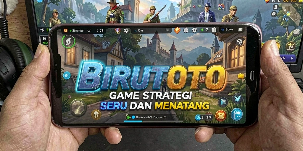 Gameplay seru dan strategis dalam BIRUTOTO menunjukkan aksi-aksi taktis dari pemain.