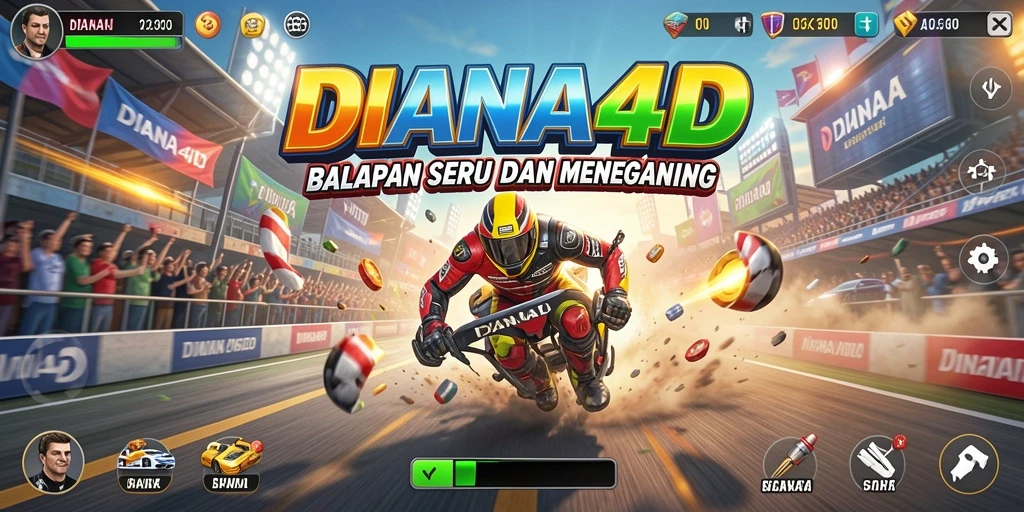 Tampilan gameplay seru dari balapan di DIANA4D.