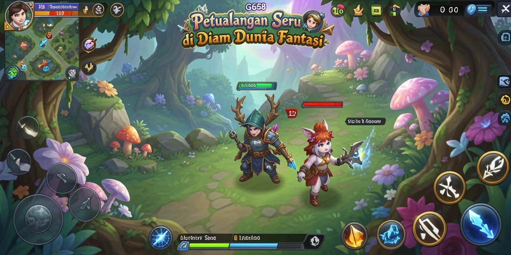 Tangkapan layar G668 menampilkan aksi seru dalam gameplay Adventure.