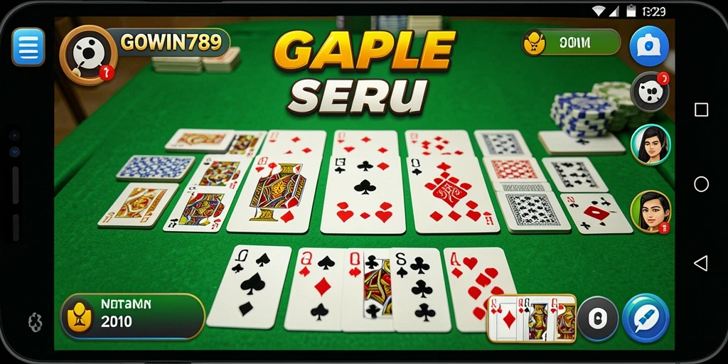 Screenshot GOWIN789 menampilkan permainan Gaple yang seru dan interaktif.