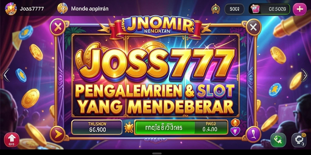 Tampilan dinamis dari gameplay Slot JOSS777 yang menarik.