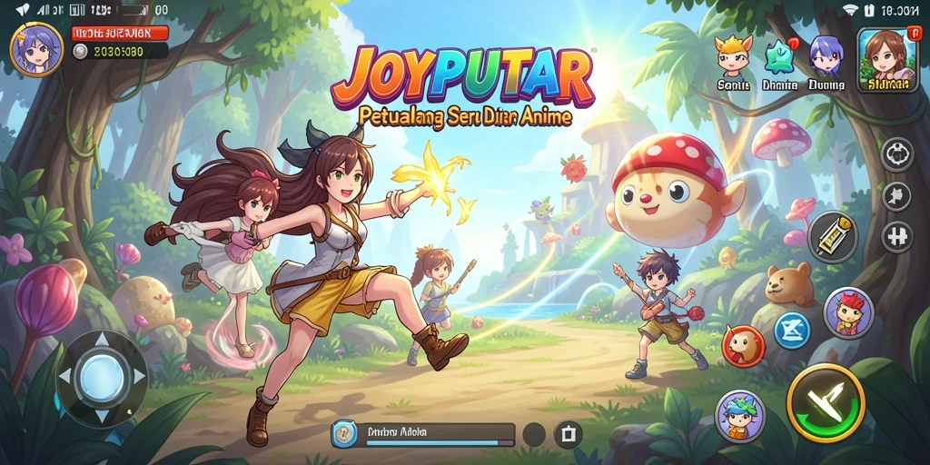 Tampilan menarik dari gameplay seru JOYPUTAR dalam dunia anime.