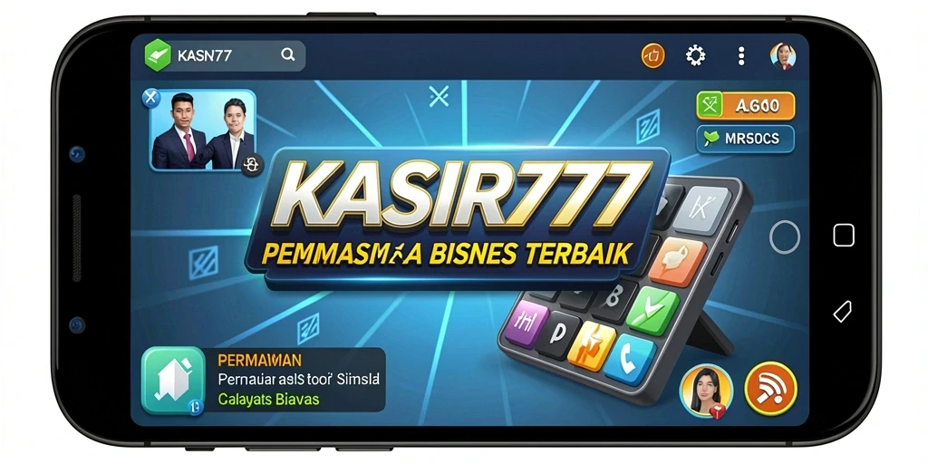 Tangkapan layar dari gameplay KASIR777 yang menampilkan simulasi bisnis.