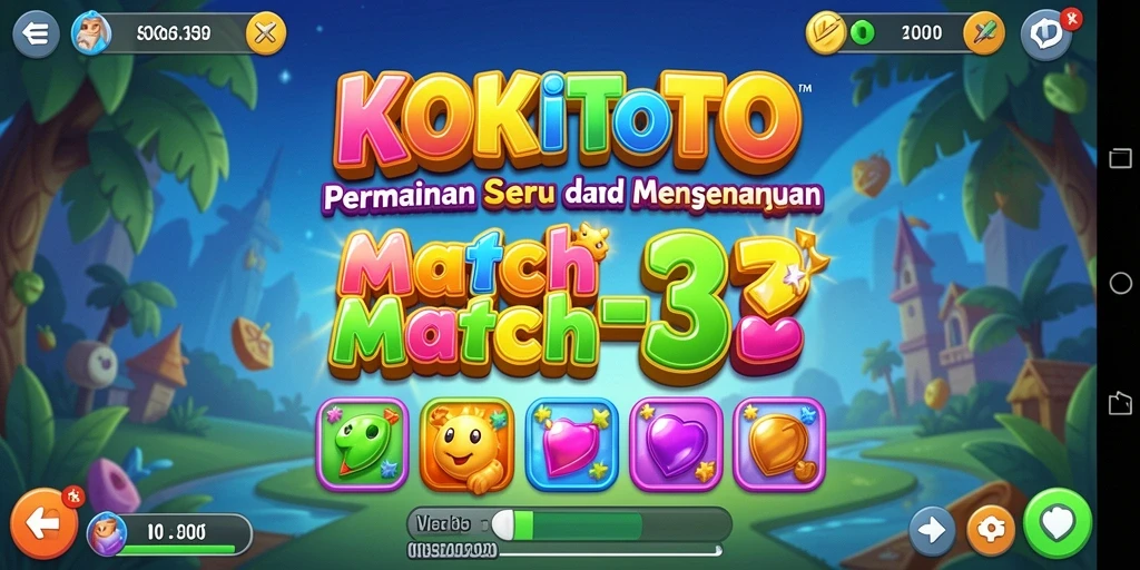 Tampilan gameplay KOKITOTO yang seru dan penuh warna.