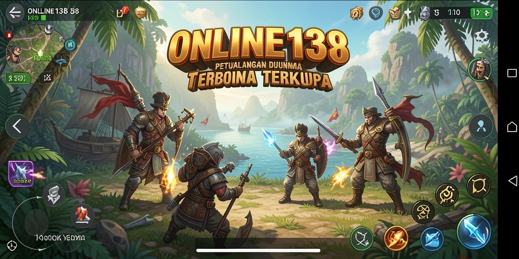 Tangkapan layar gameplay <strong>ONLINE138</strong> menunjukkan dunia terbuka yang luas dan penuh petualangan.