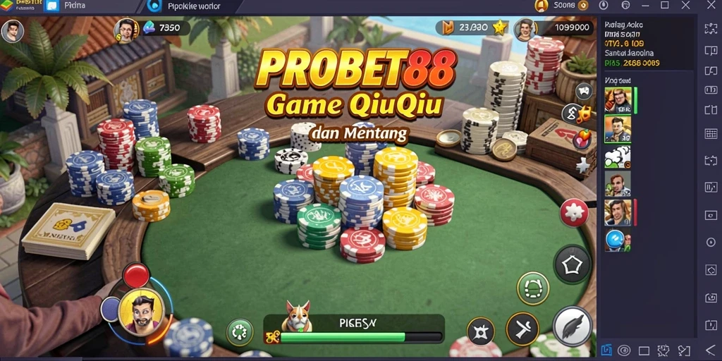 Tampilan gameplay QiuQiu yang menarik dan interaktif.