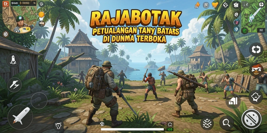 Screenshot RAJABOTAK menampilkan dunia terbuka yang luas dan grafis menakjubkan.