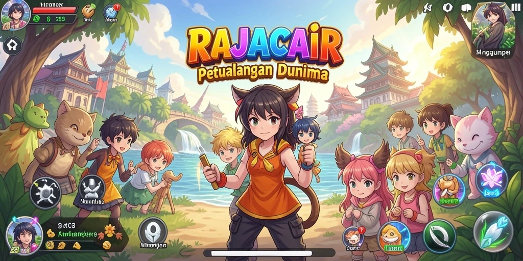 Screenshot menunjukkan aksi seru dalam game Anime RAJACAIR.