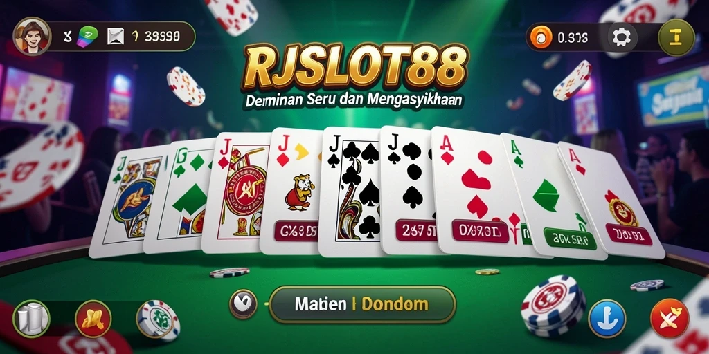 Screenshot utama RJSLOT88 menampilkan gameplay menarik permainan Domino.