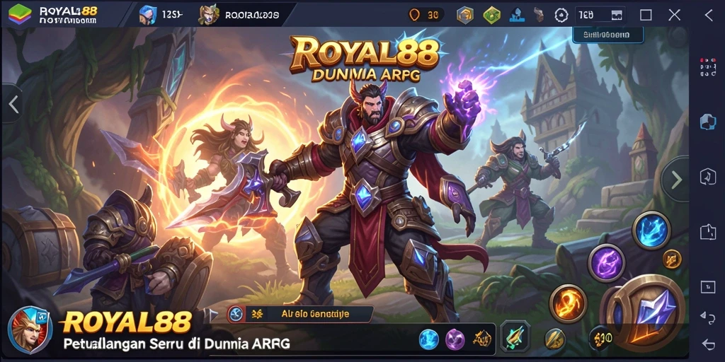 Menampilkan aksi mendebarkan dari permainan ARPG ROYAL88.