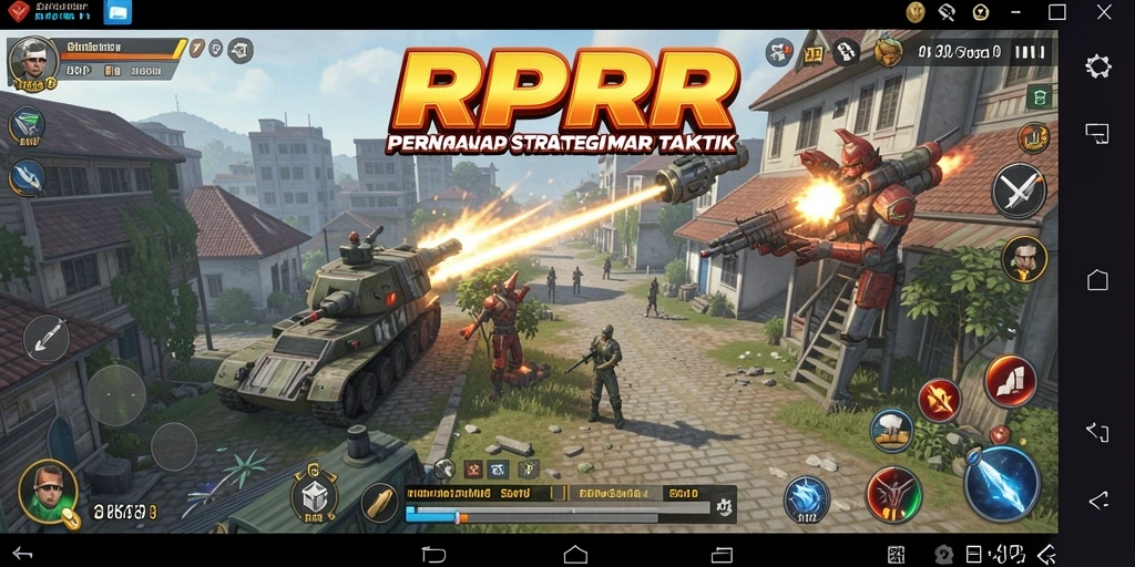 Screenshot gameplay RPRR menampilkan pertempuran yang strategis dan seru.